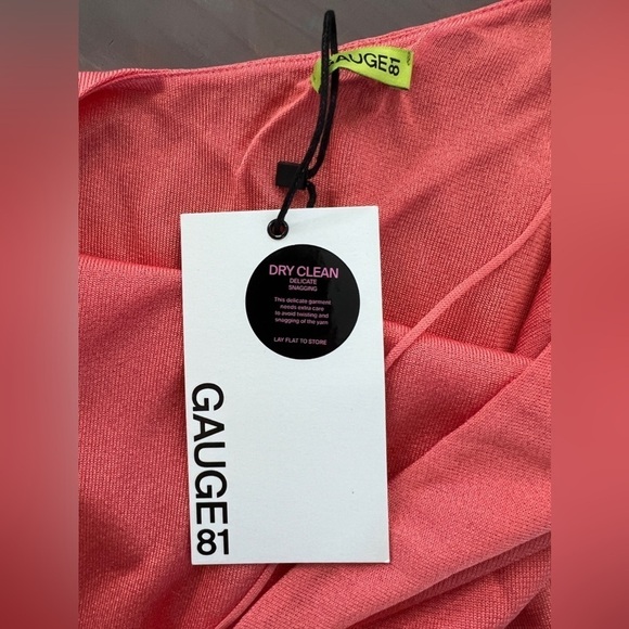 Gauge 81 Beja Mini Bodycon Dress Apricot size XL - Picture 9 of 14